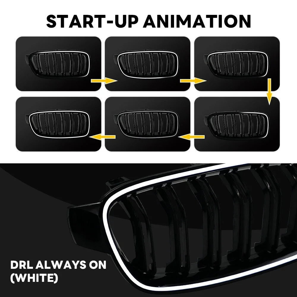 شبكة أمامية مضيئة مزدوجة الخطو - مراجعة Car Led Light وسعره