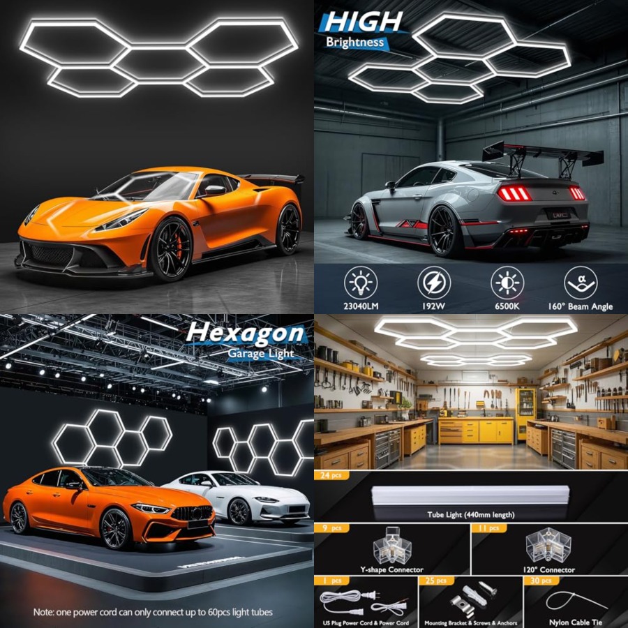 أضواء مرآب سداسية الشكل، إضاءة - مراجعة Car Led Light وسعره